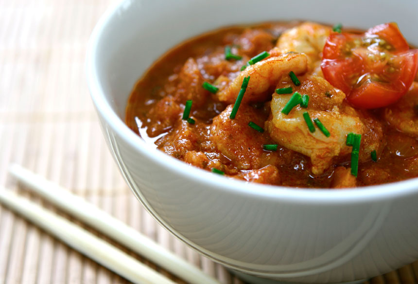 Curry de crevettes indien