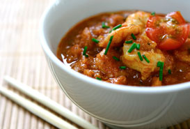 Curry de crevettes indien